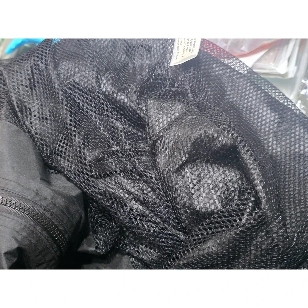 Alaska Skagway Mens Hooded Rain Jacket Black Grey Reflective Windbreaker XL